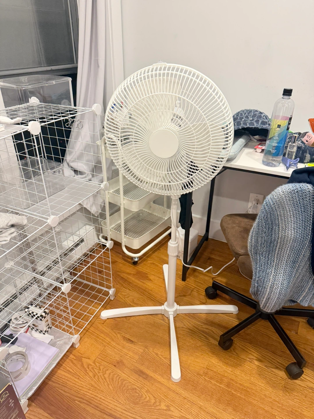White Standing Fan