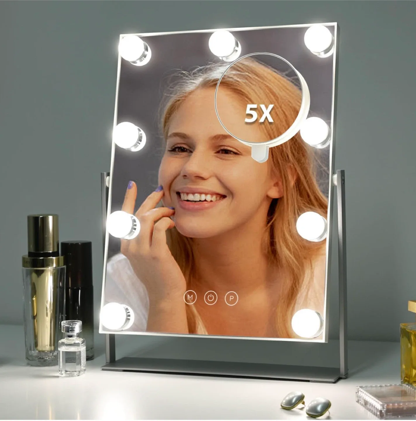 Hollywood Style Lighted Vanity Mirror -  New thumbnail