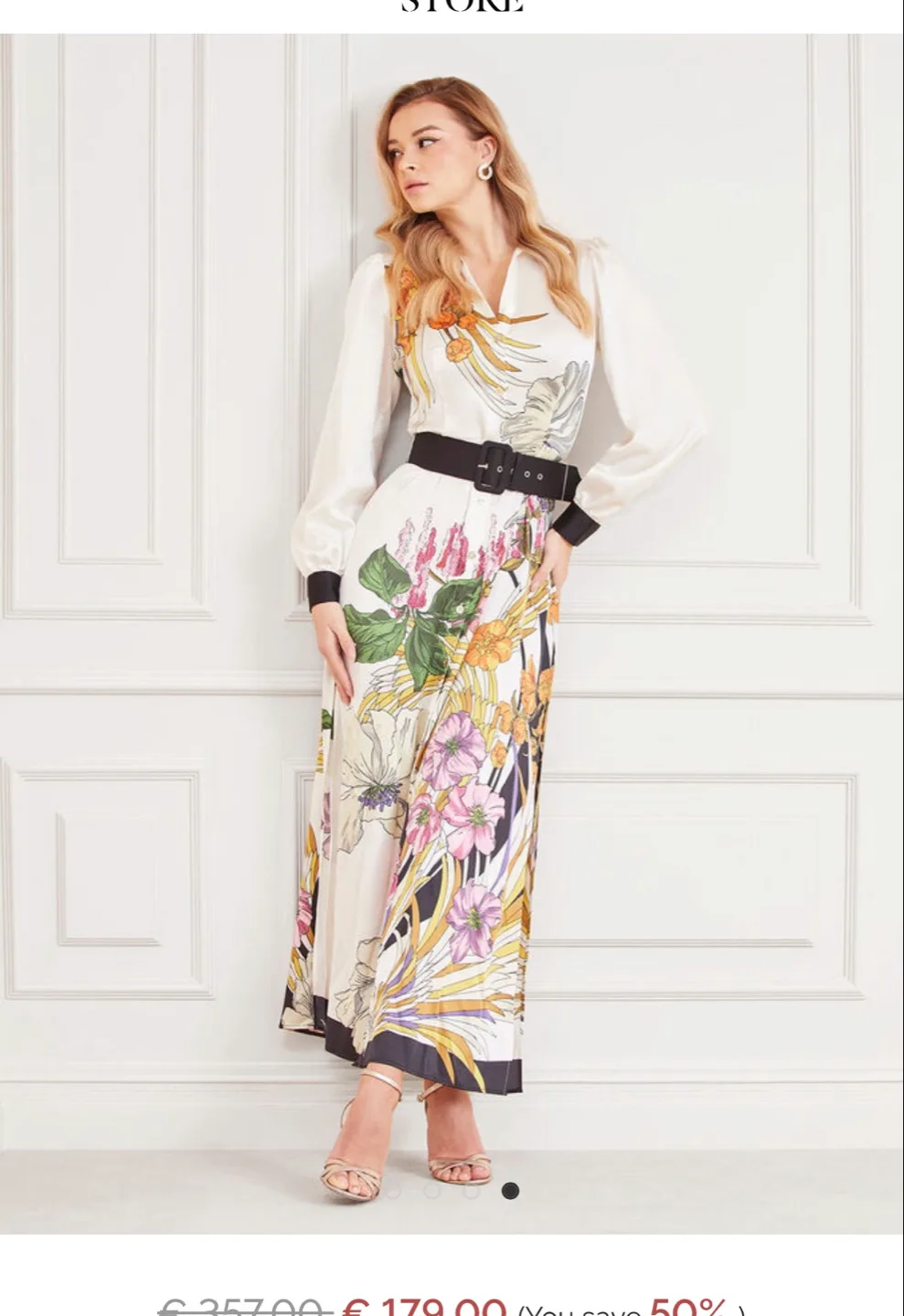 Marciano Guess silk Floral Maxi Dress - Size 6 image indicator(5)