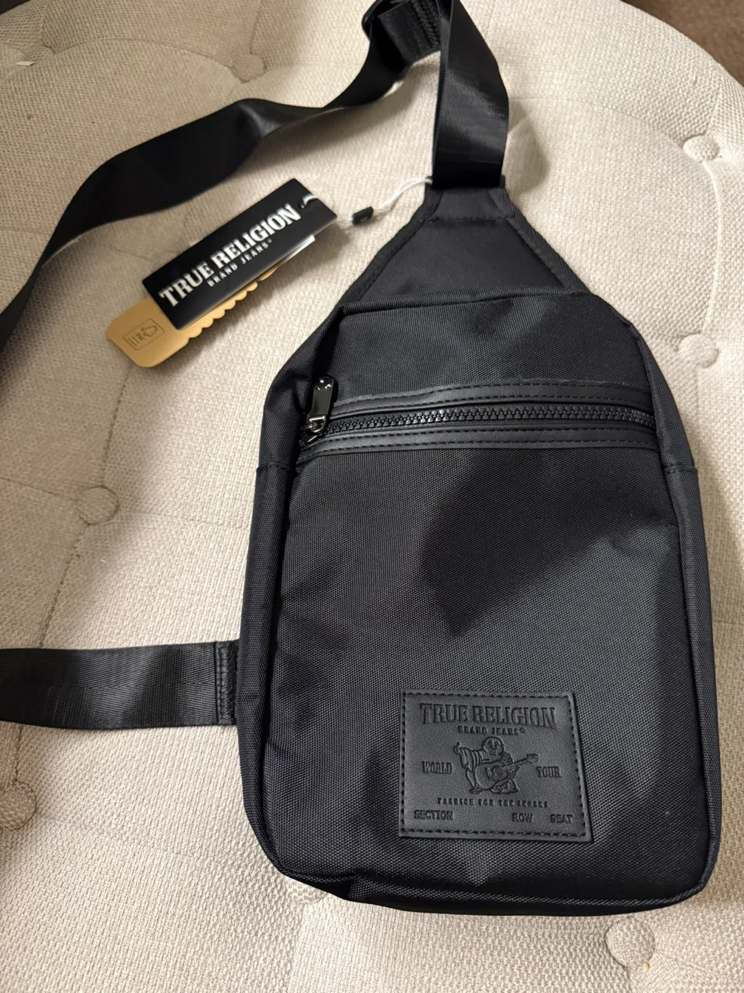 True Religion Black Sling Bag - New with Tags!