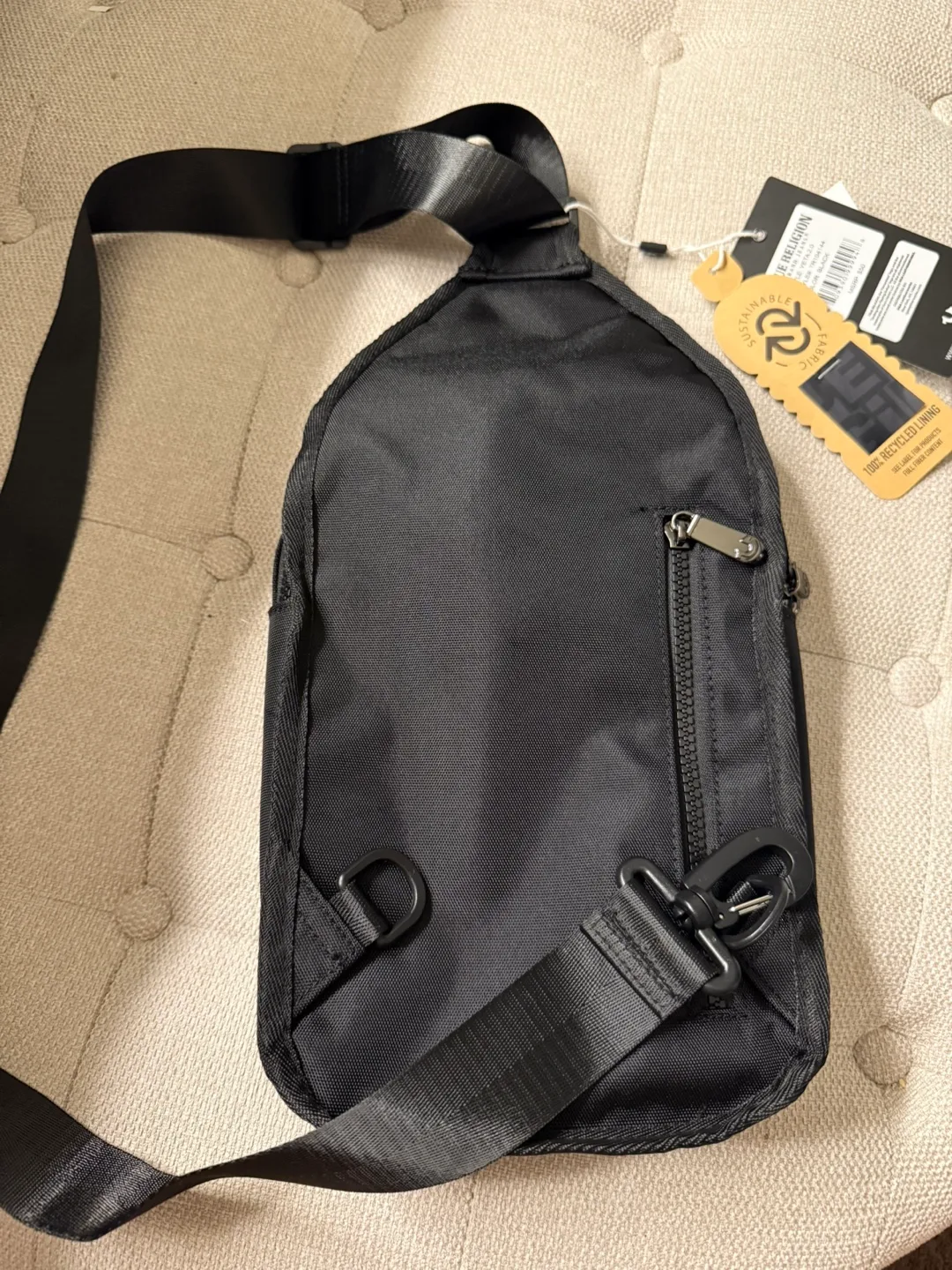 True Religion Black Sling Bag - New with Tags! image indicator(2)