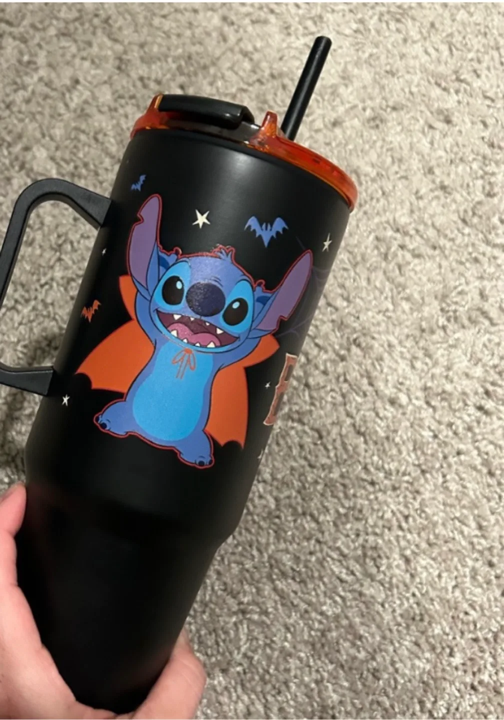 Disney Stitch Halloween Tumbler with Straw image indicator(3)