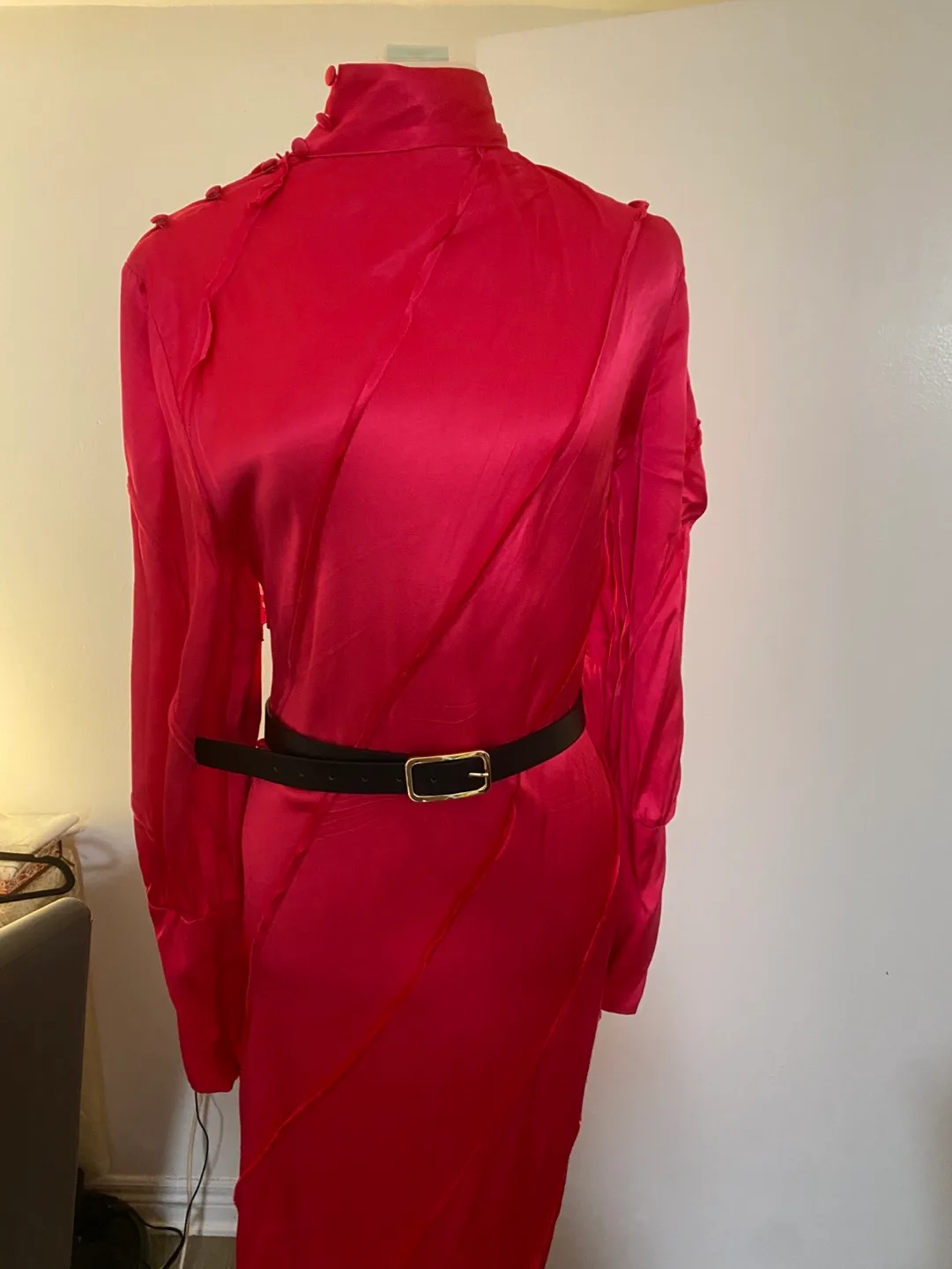 ASOS pink Satin long Dress - Size US 10 image indicator(2)