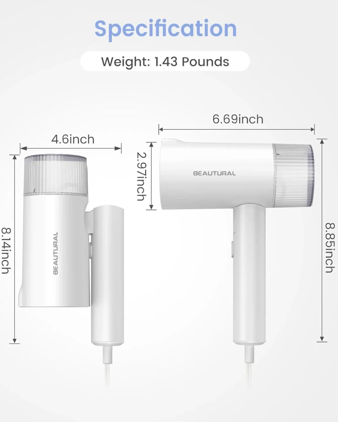 Beautural Handheld Garment Steamer image indicator(3)