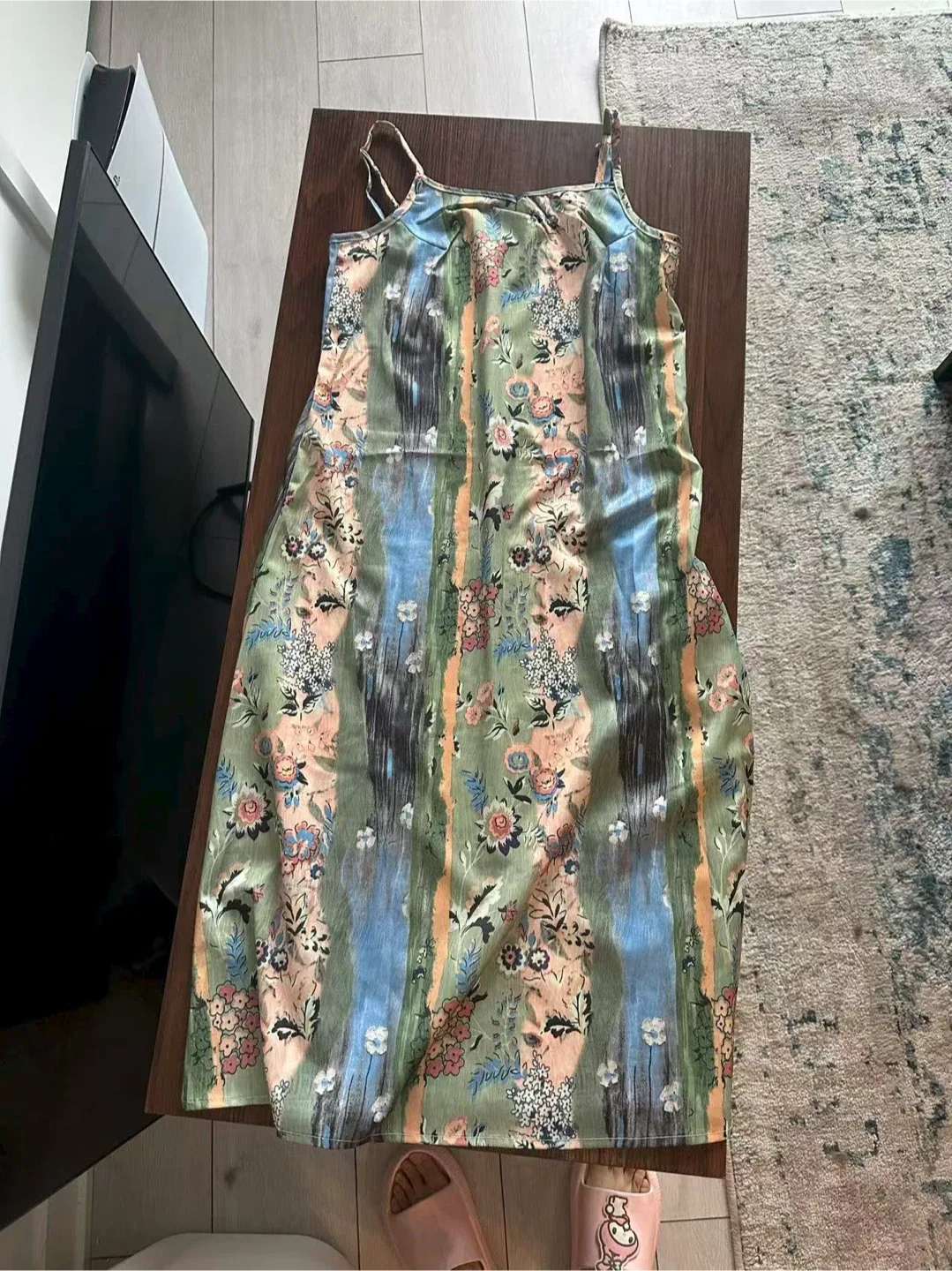 Floral Print Dress - Size Unknown thumbnail