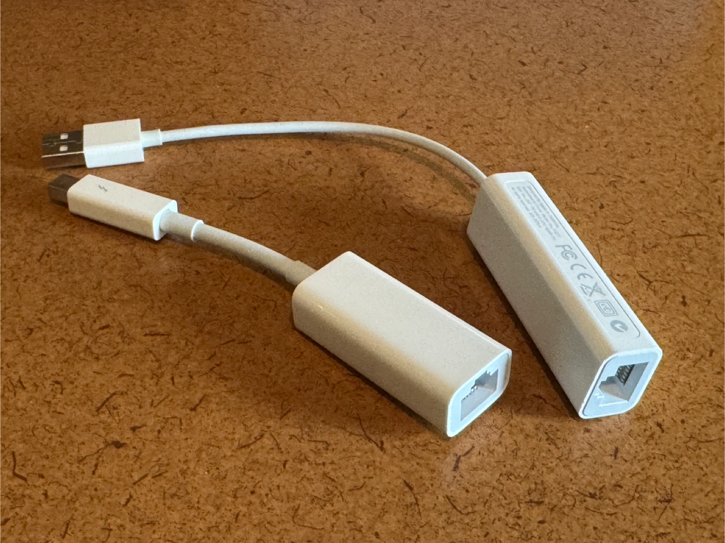 Apple Ethernet Adapter (USB-a and Thunderbolt)
