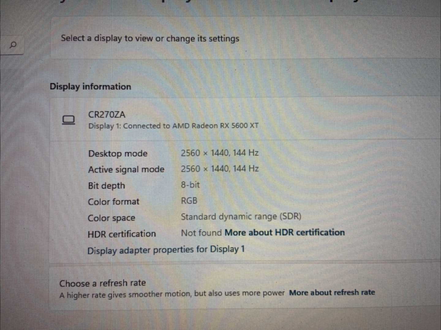 CRUA 27" Gaming Monitor 144hz 1440p - photo 2