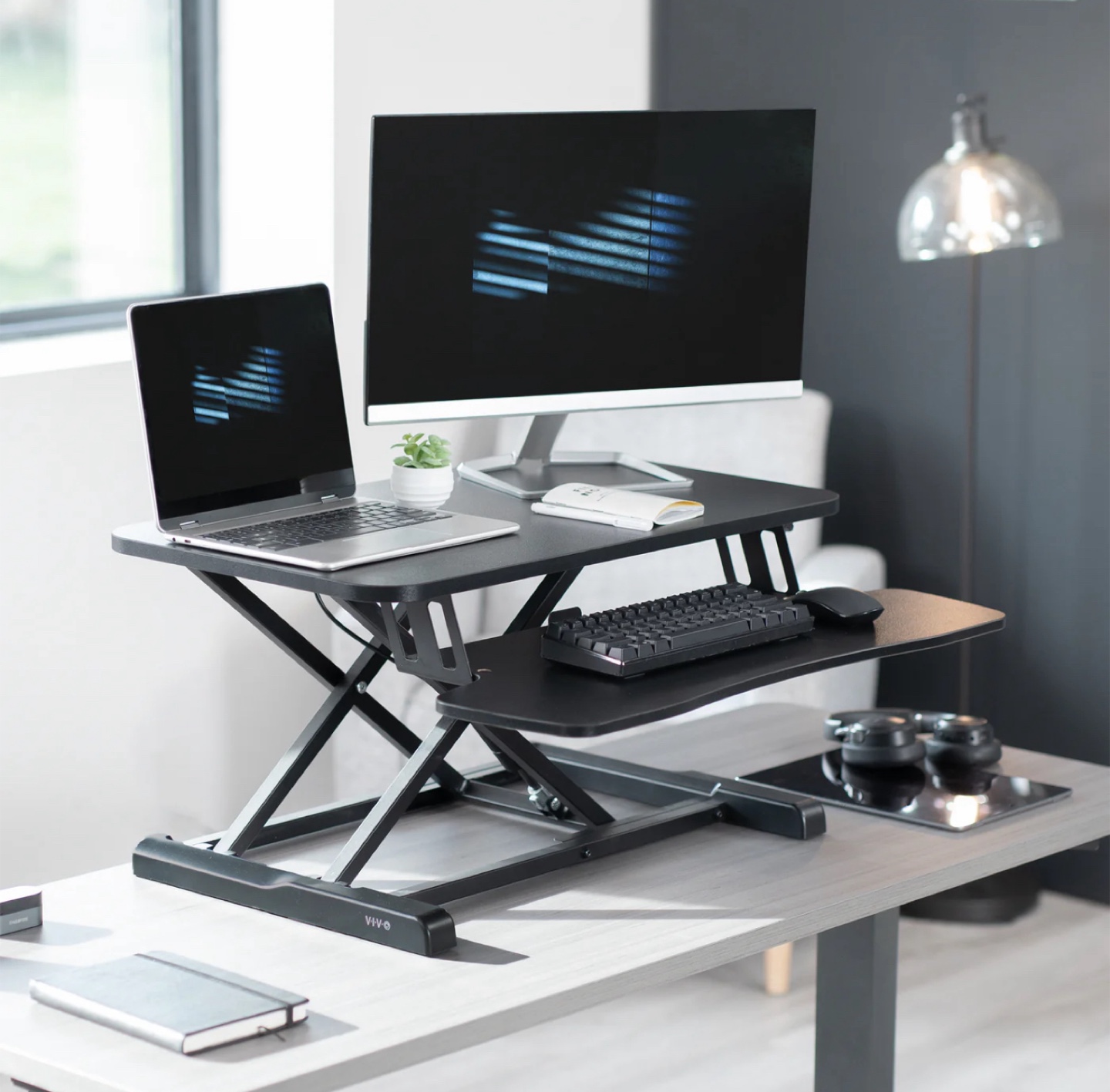 New VIVO Standing Desk Converter - Black