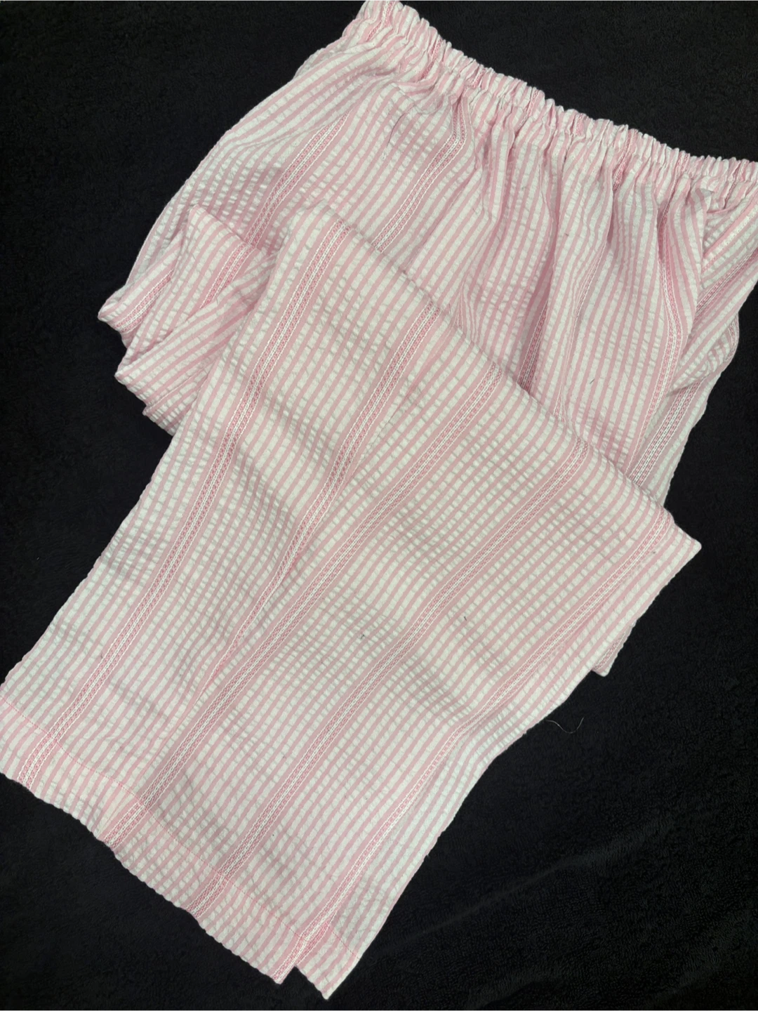 Pink Seersucker Pajama Pants