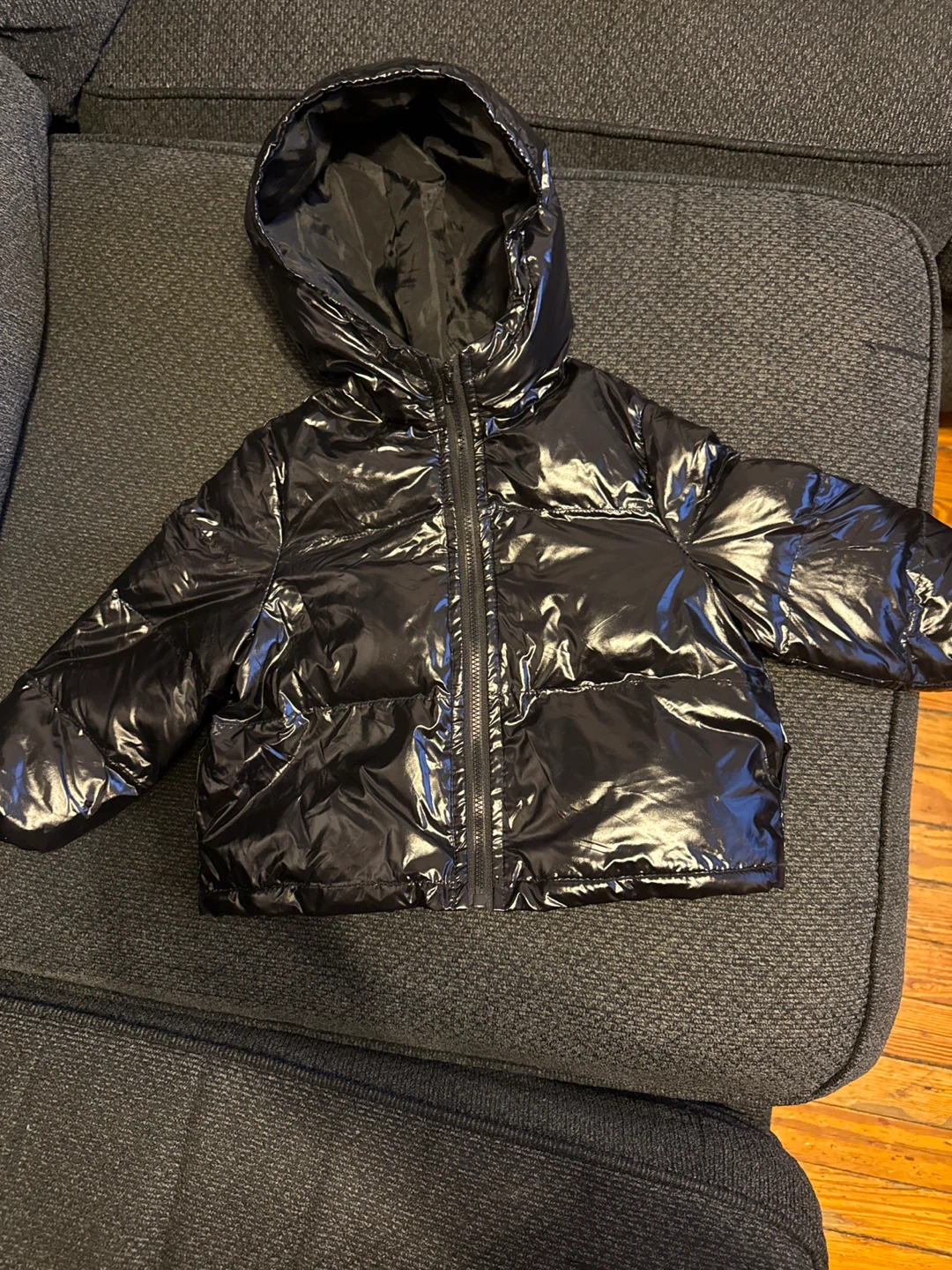 Shein Kids Black Puffer Jacket 9-12 months