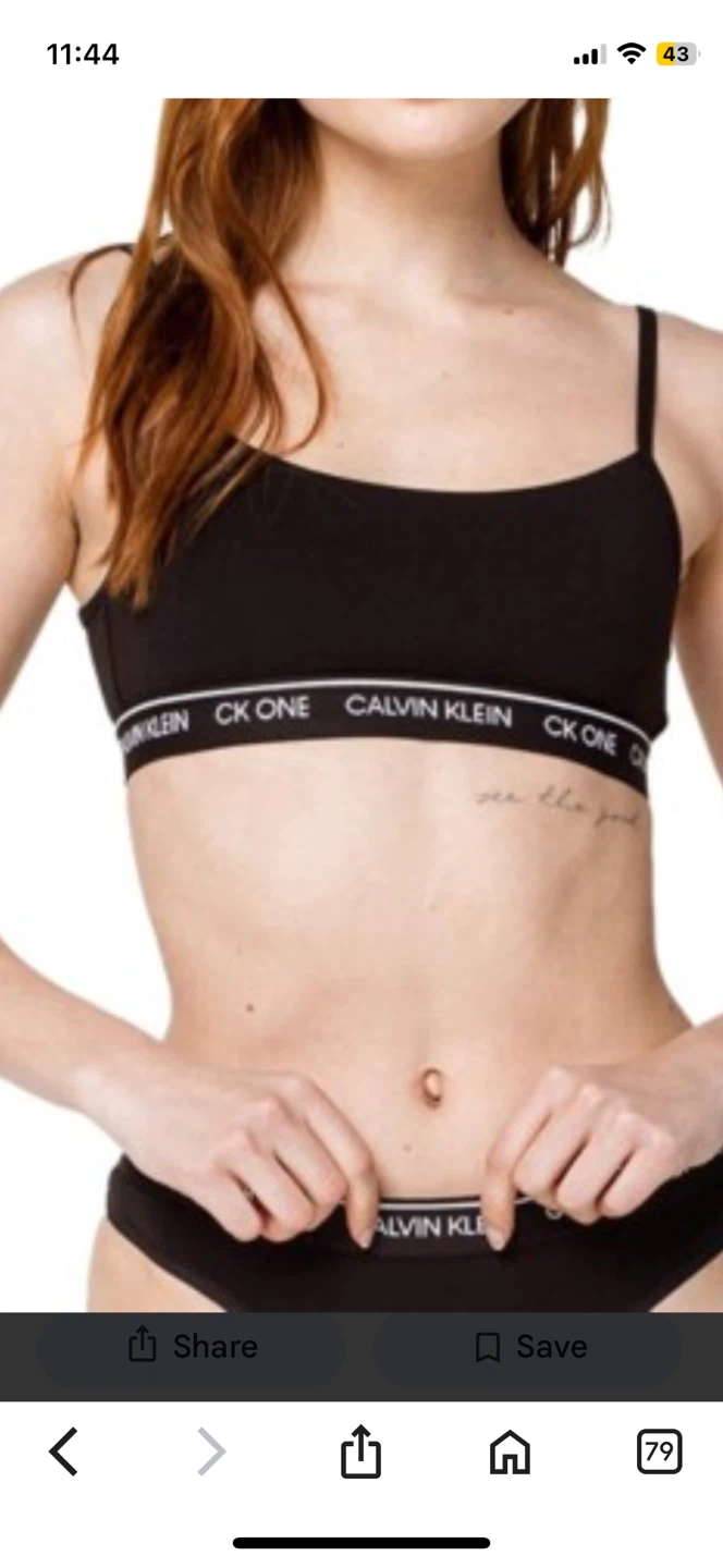 Calvin Klein CK One B75 Black Bra - Size S - photo 2