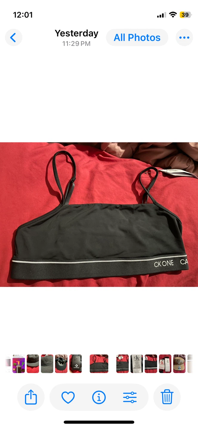 Calvin Klein CK One B75 Black Bra - Size S - photo 3