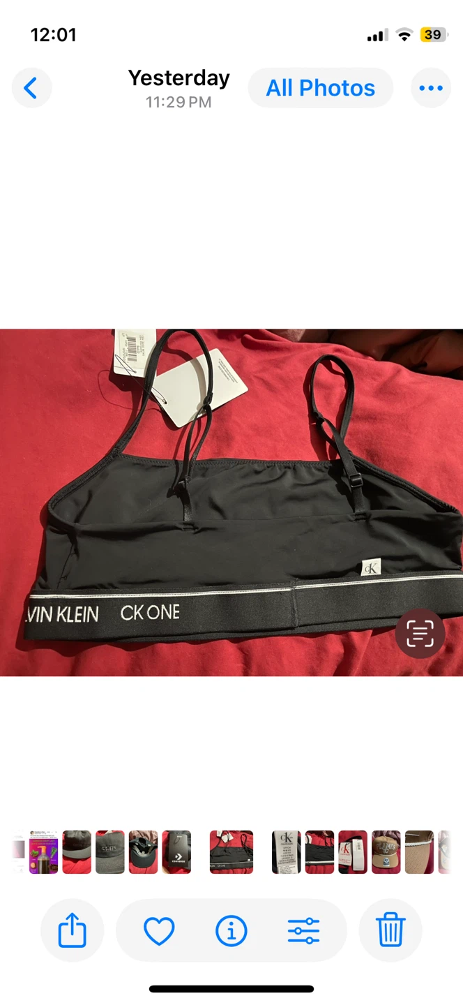 Calvin Klein CK One B75 Black Bra - Size S - photo 4