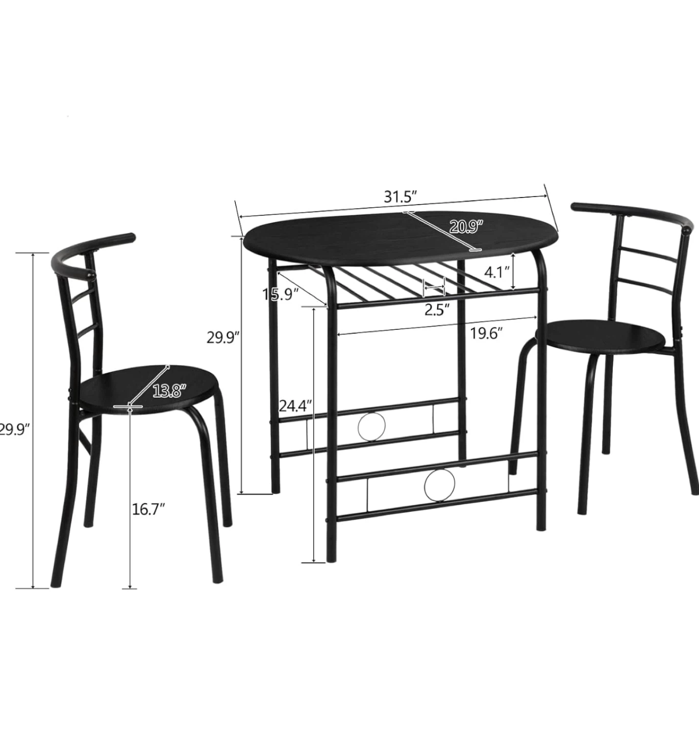 3-Piece Dining Set - Table and Chairs - photo 2