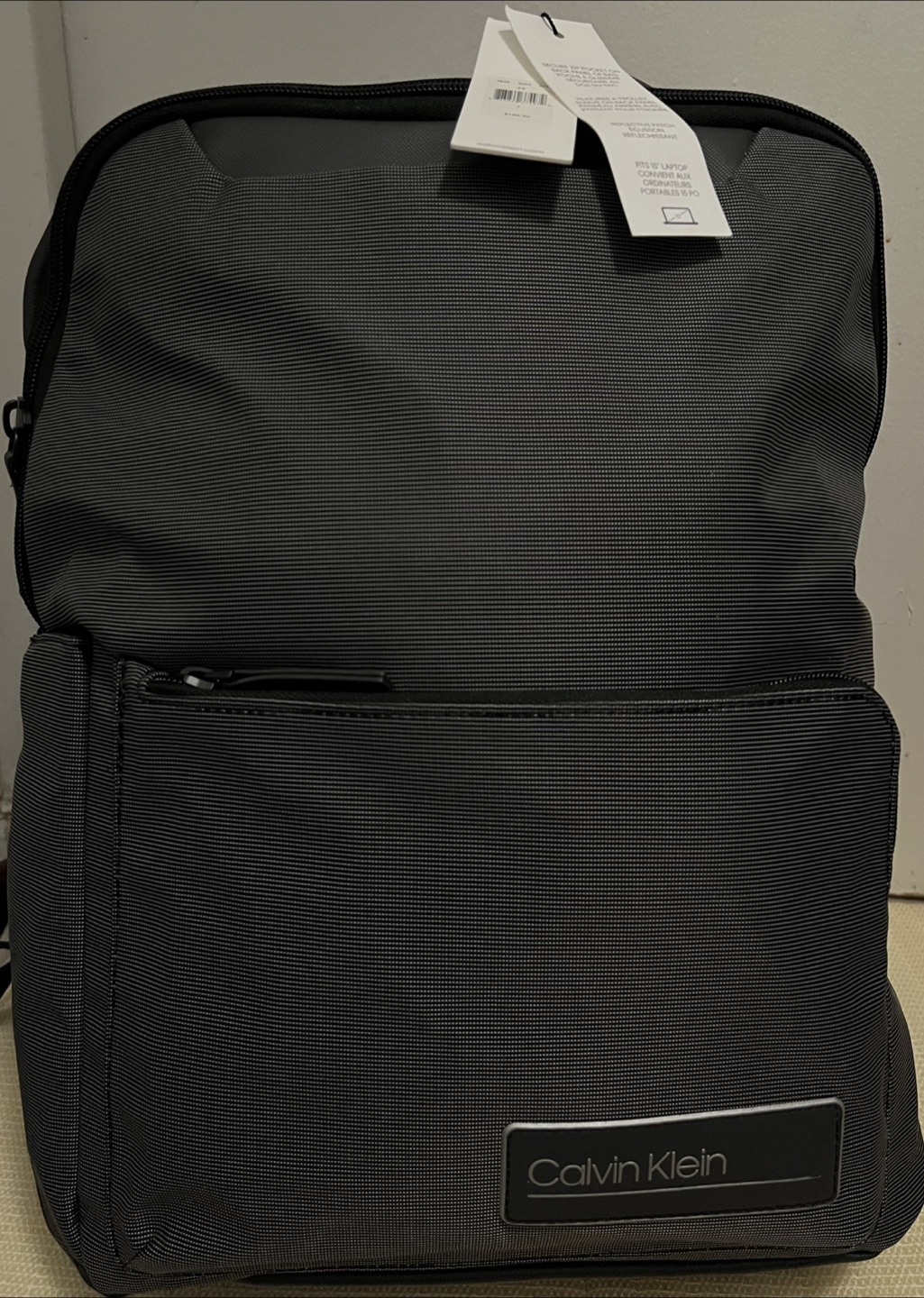 New Calvin Klein Dark Gray Backpack - Fits 15" Laptop