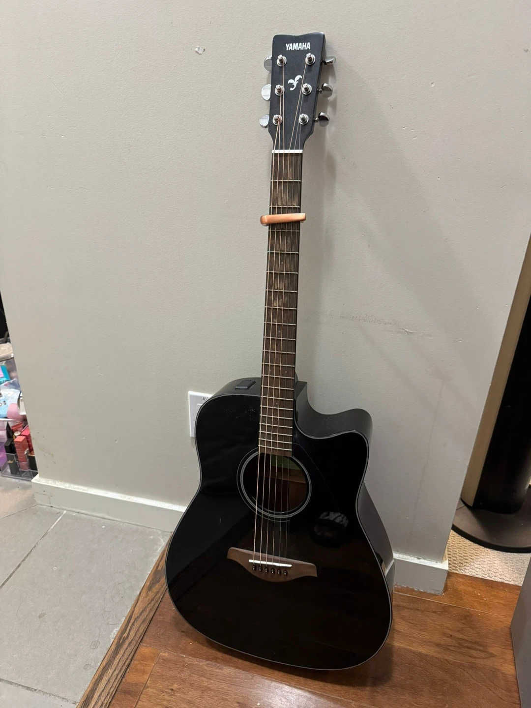 Yamaha Black Acoustic Guitar FGX800C - photo 2
