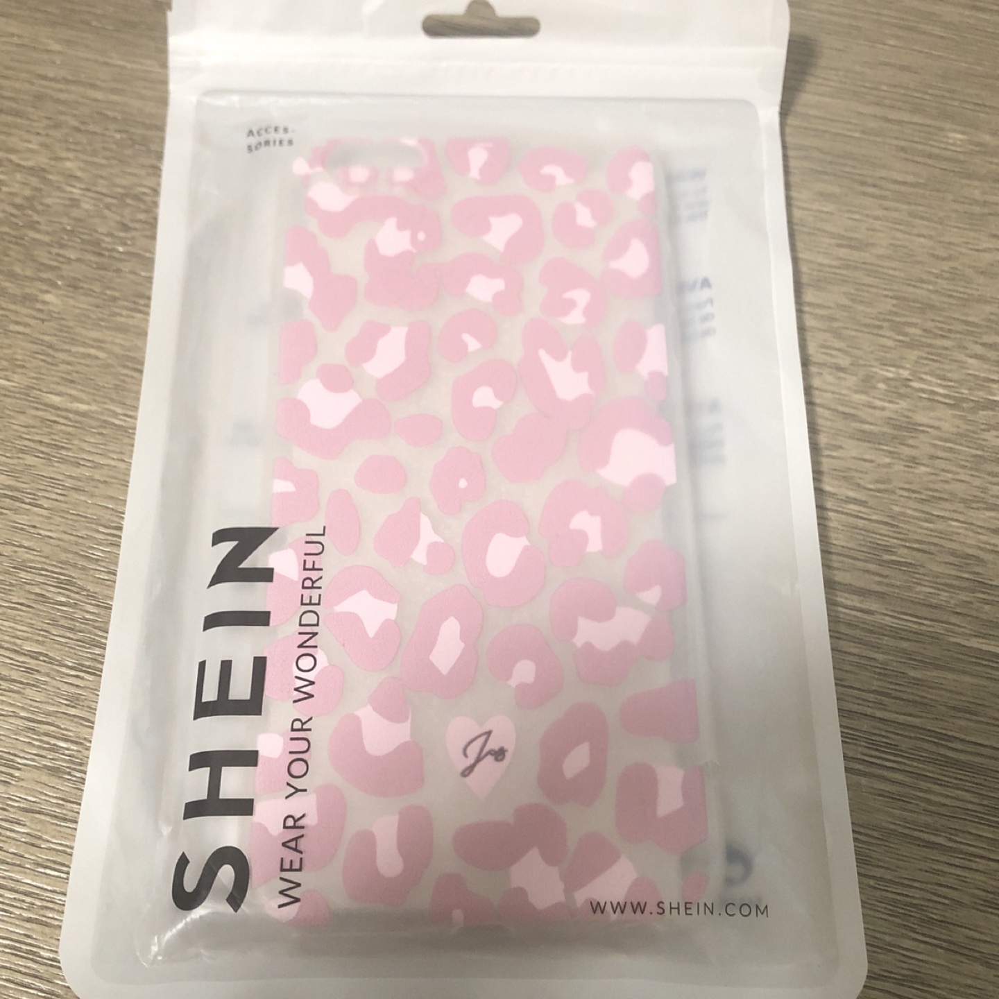 Shein Pink Leopard Print Phone Case