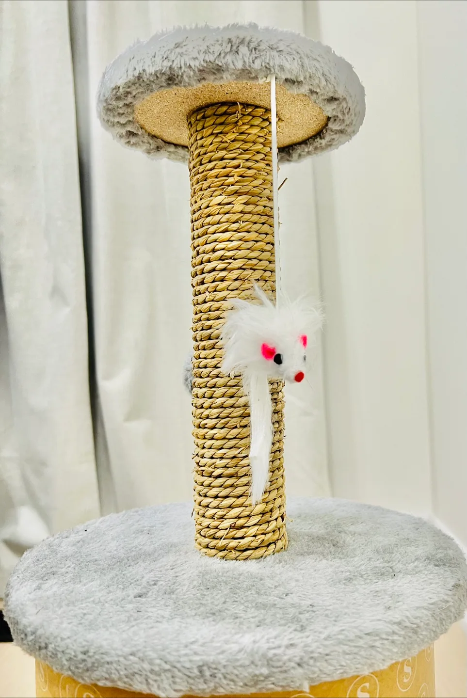 Cat Scratching Post Tree with Toys Small- Grey image indicator(2)