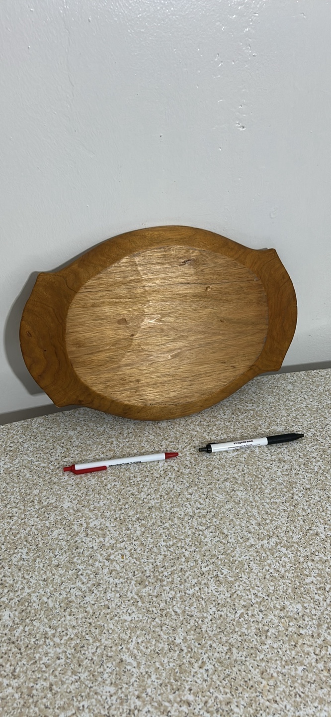 Wooden Decorative Tray with Grape Leaf Design - photo 3