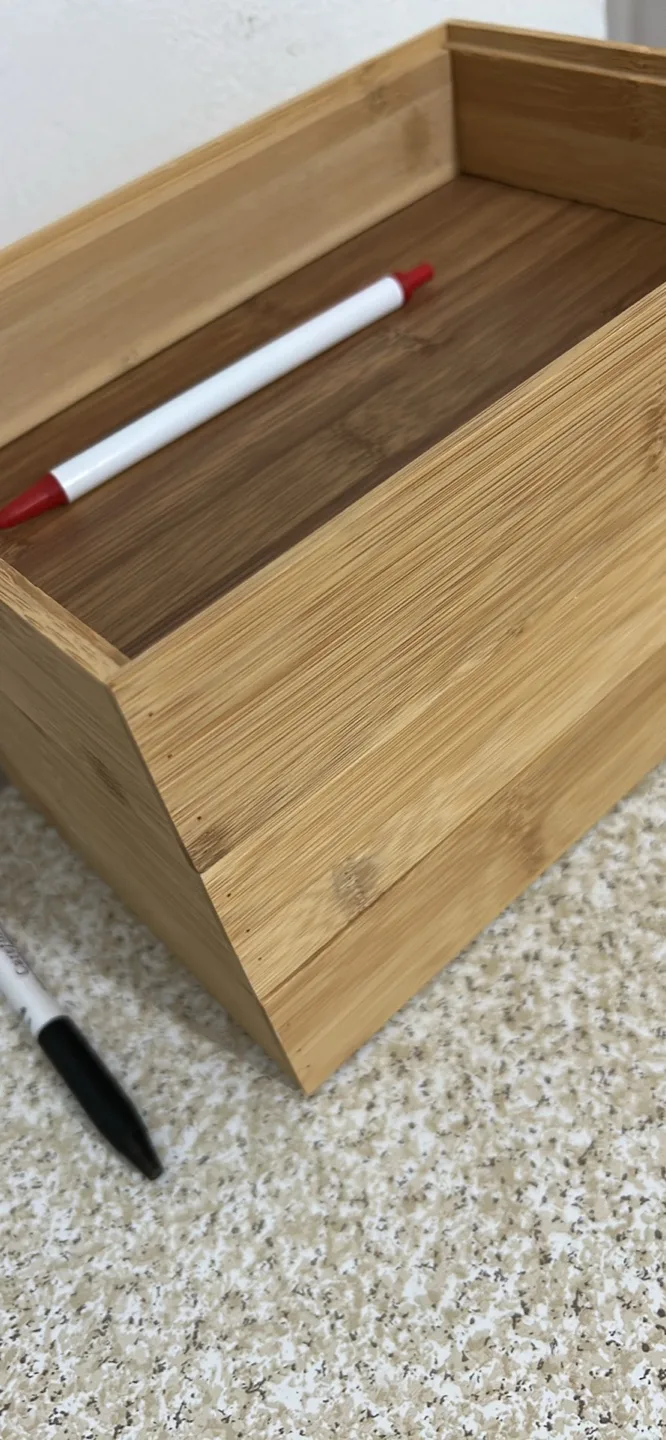 3 Bamboo Storage Box Containers. Stackable image indicator(4)