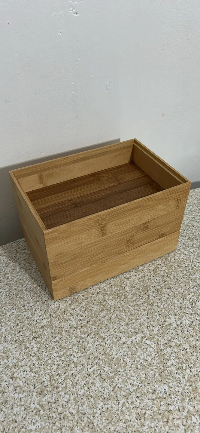 3 Bamboo Storage Box Containers. Stackable image indicator(3)