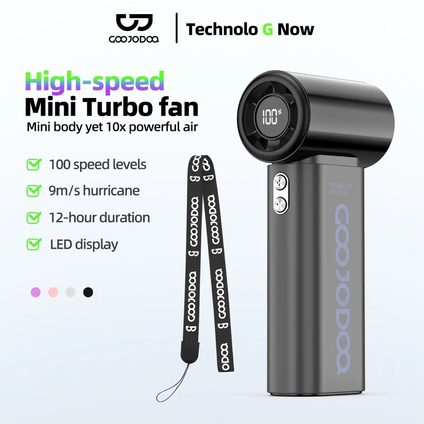 GOOJODOQ Jisulife like High-Speed Pocket Fan