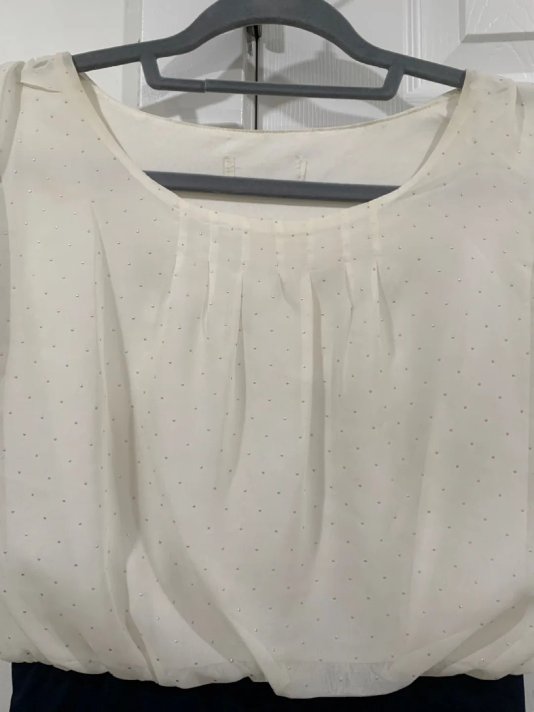 White/navy pencil skirt dress image indicator(4)