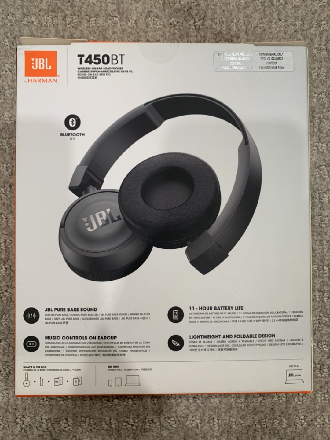 NEVER USED T450BT JBL wireless headphones - photo 5