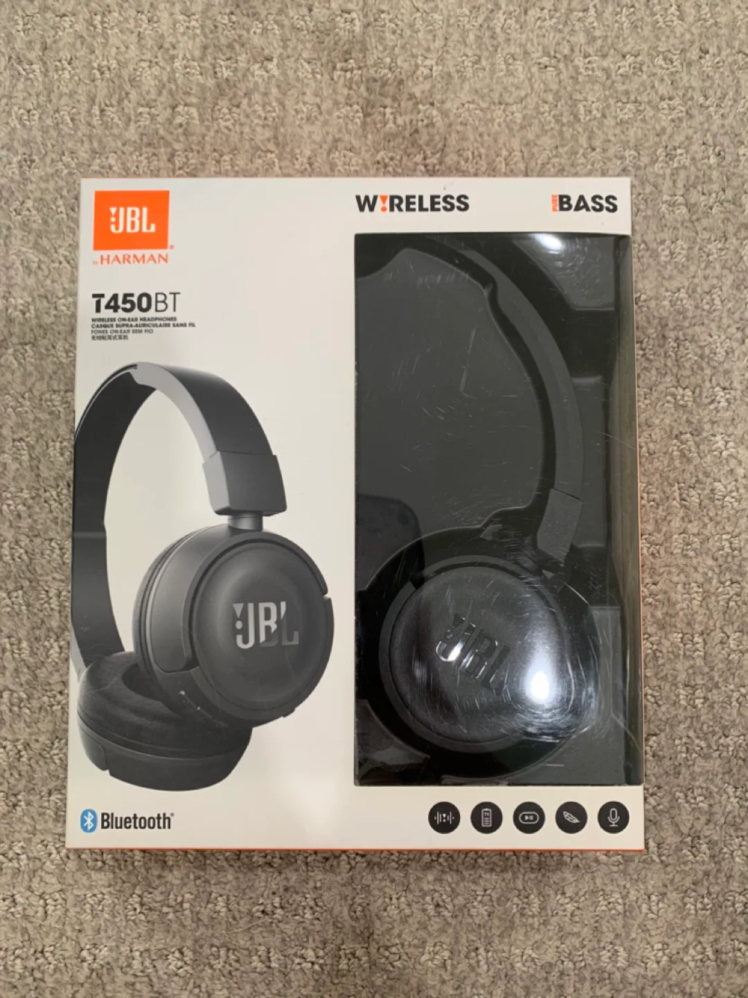 NEVER USED T450BT JBL wireless headphones