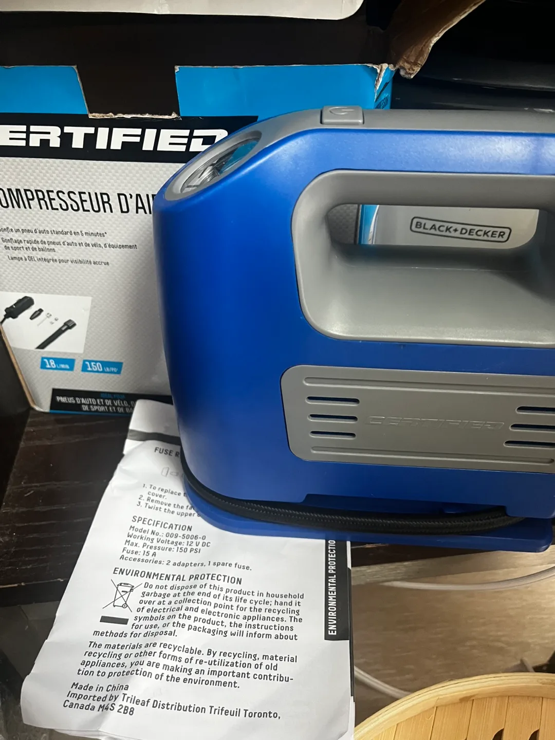 Black+Decker & Certified Air Compressor thumbnail