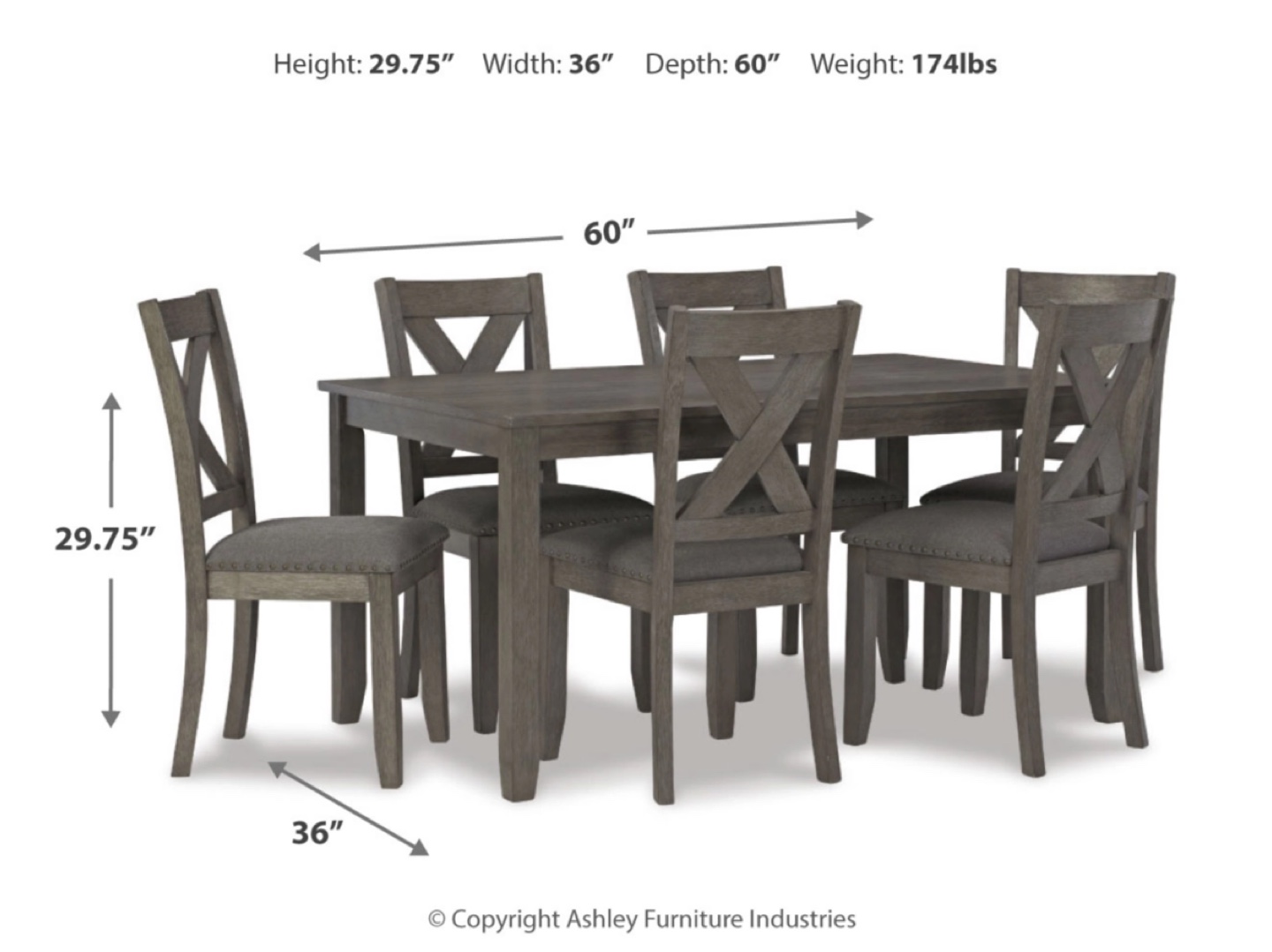 Ashley Furniture Dining Table with 6 Chairs - photo 4