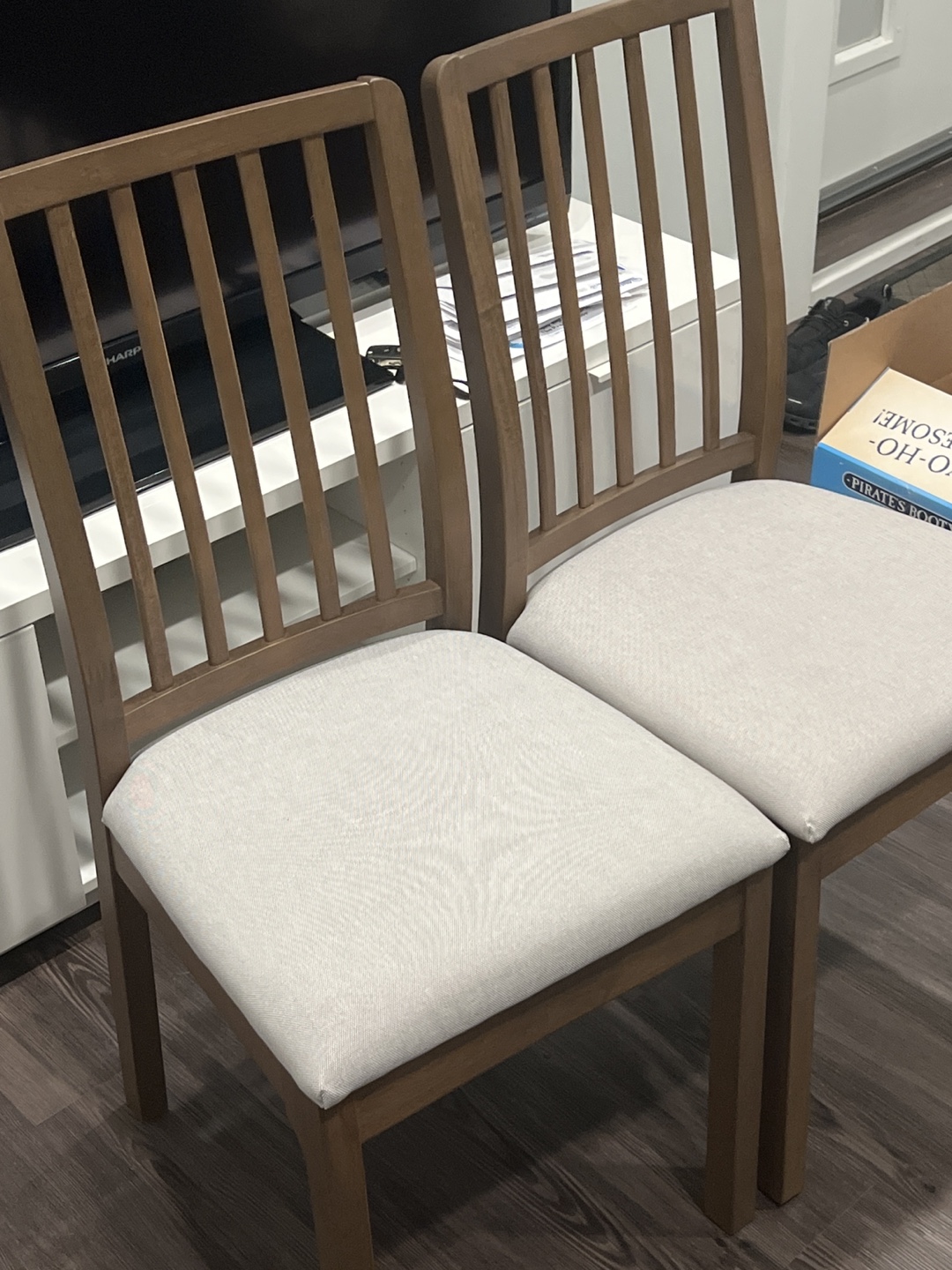 Set of 2 Wood Dining Chairs