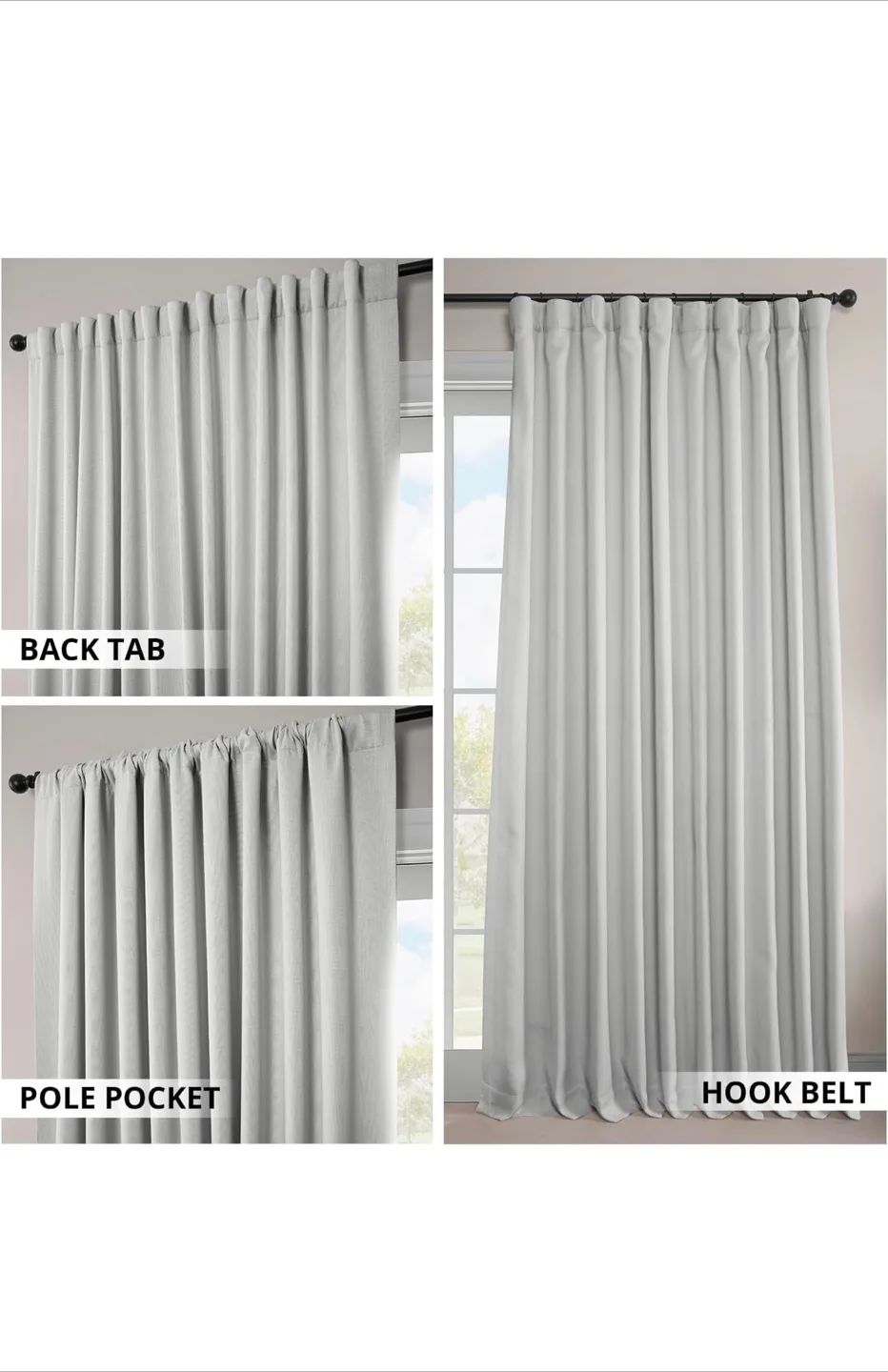 Light Grey Blackout Curtains image indicator(5)