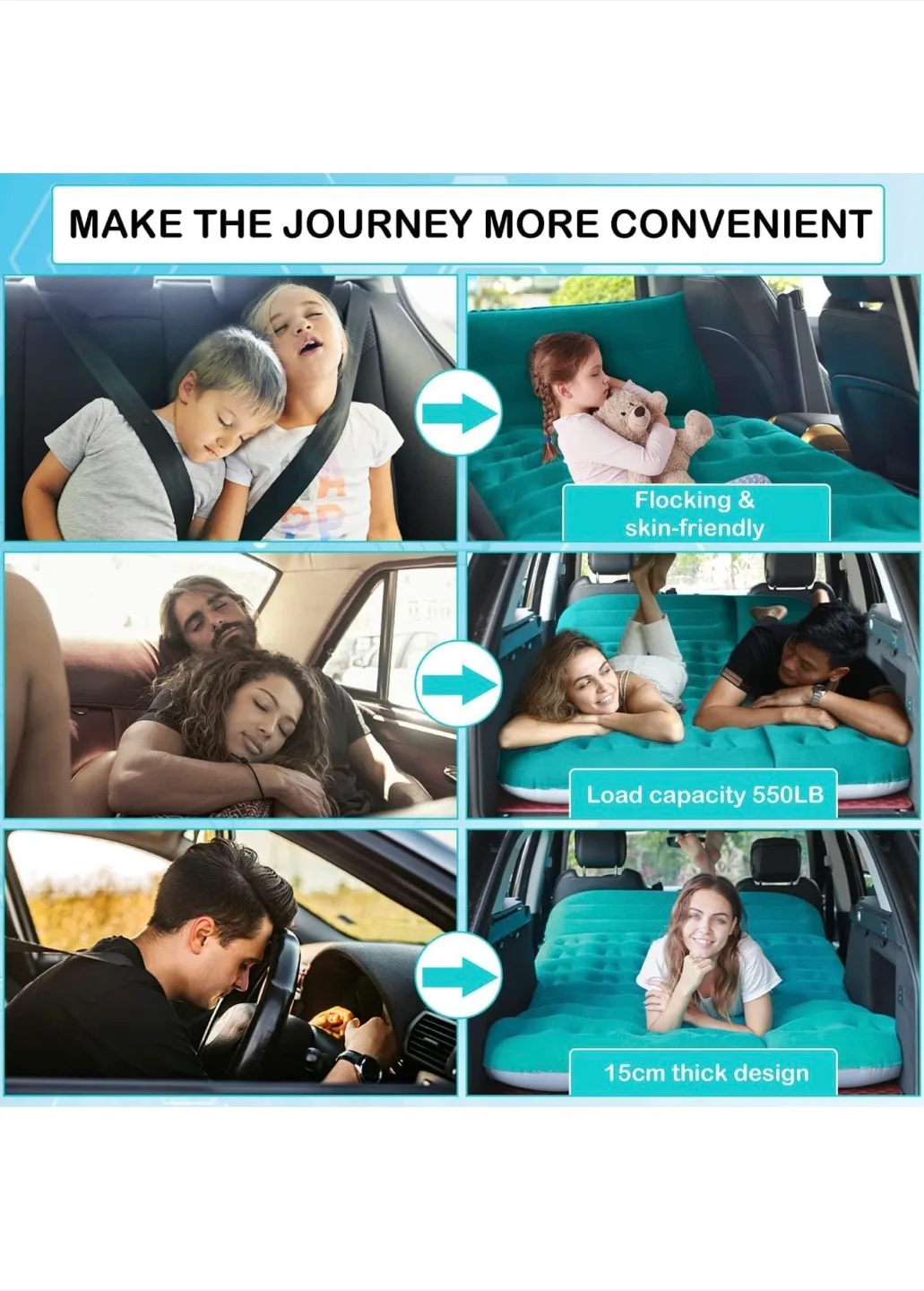Car Inflatable Mattress - Teal image indicator(6)
