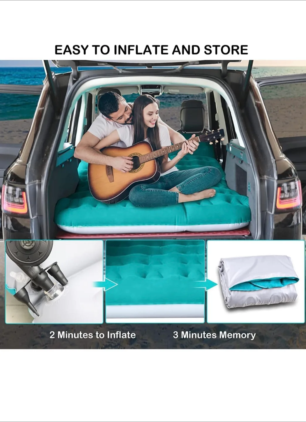 Car Inflatable Mattress - Teal image indicator(5)