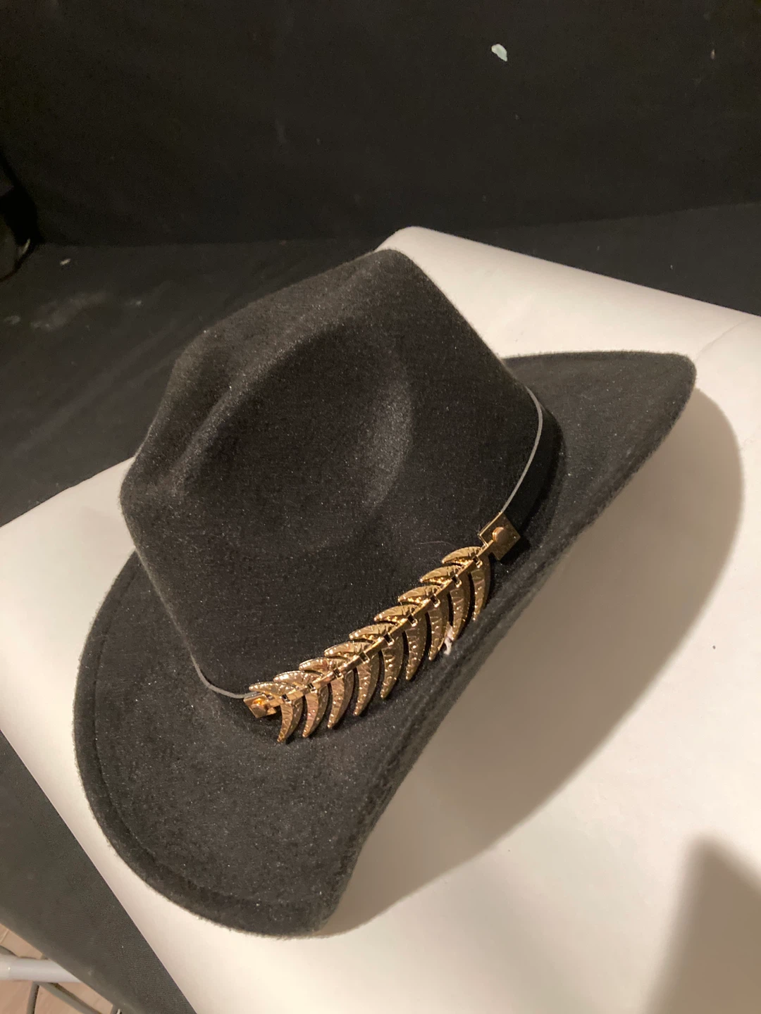 Black Cowboy Hat, Size 57 - photo 2