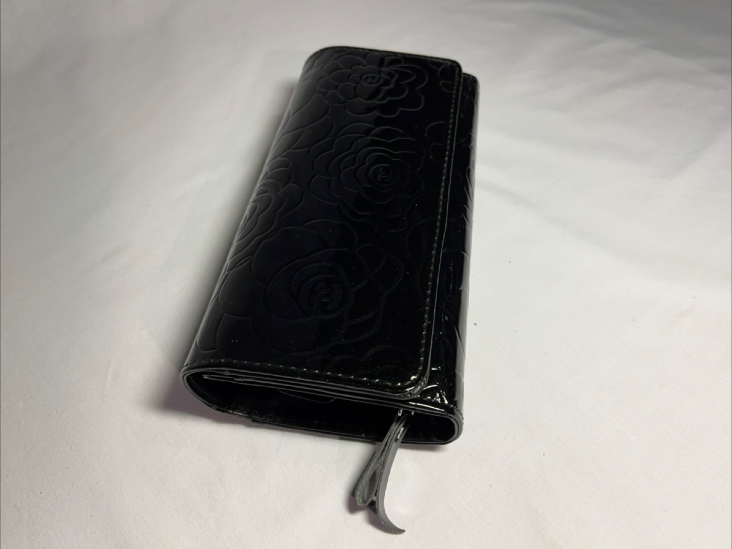 Black Floral Pattern Clutch - photo 2