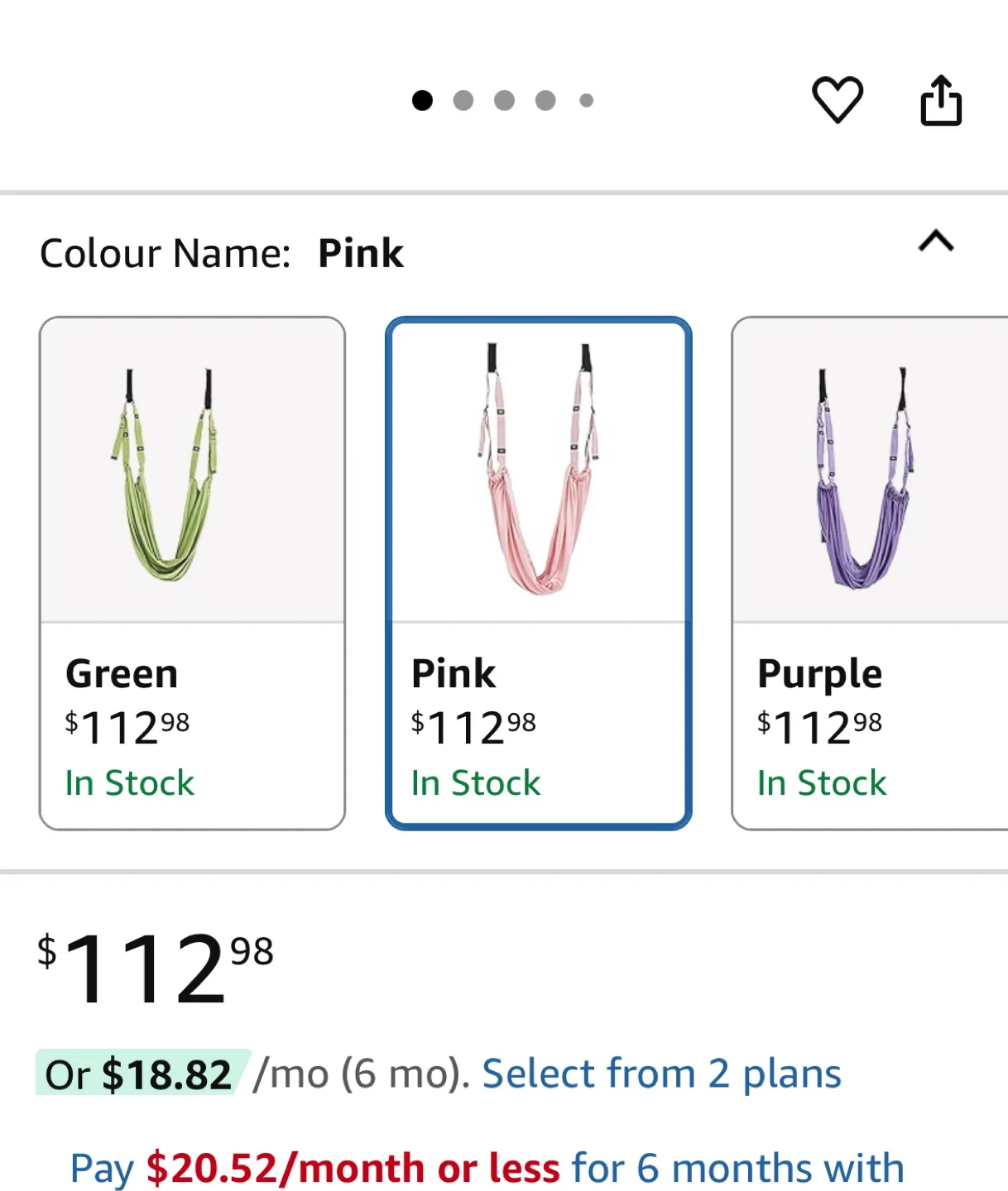 Pink Aerial Yoga Hammock Swing image indicator(2)