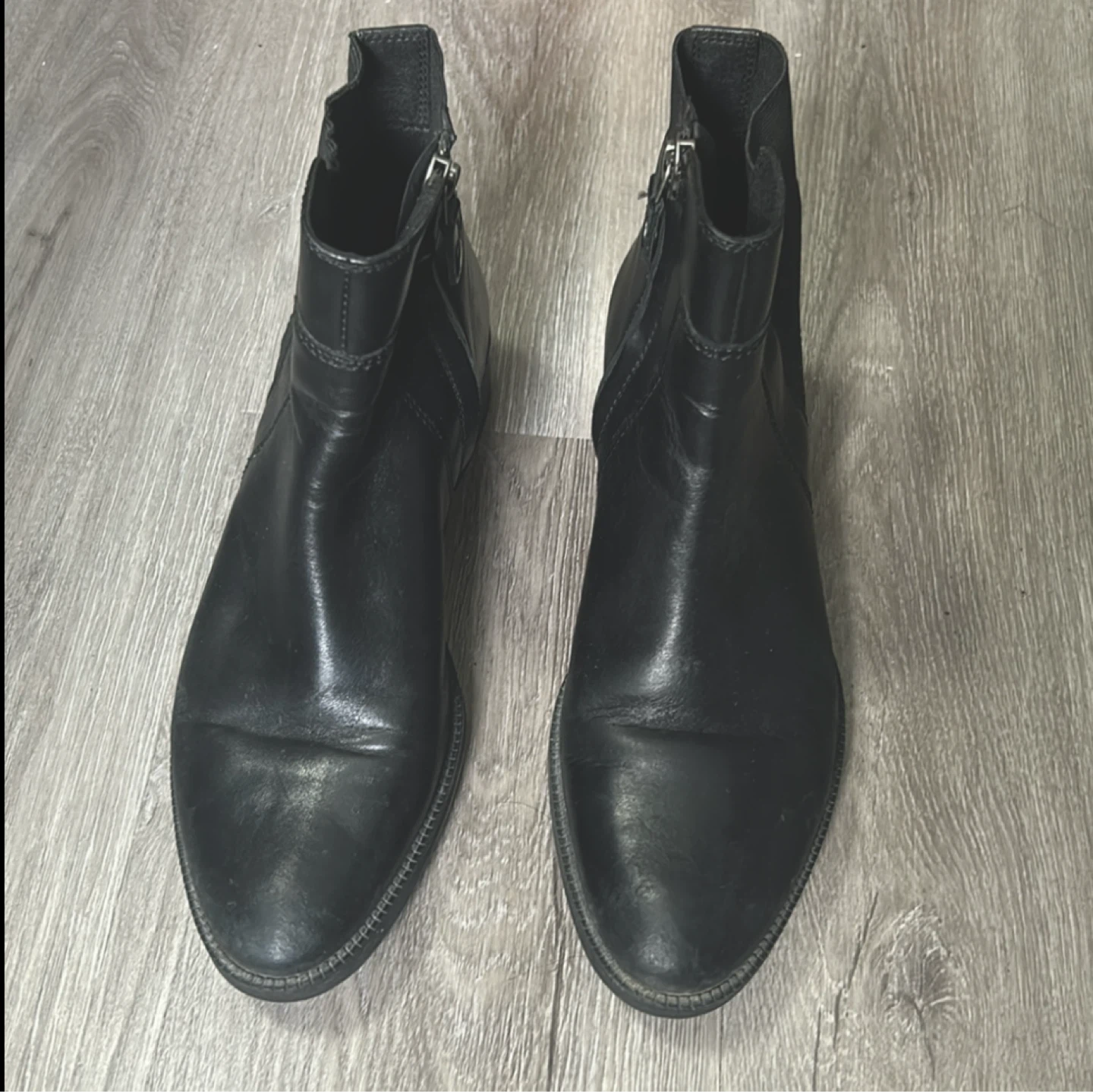 Geox Black Leather Ankle Boots| 7.5 - photo 2