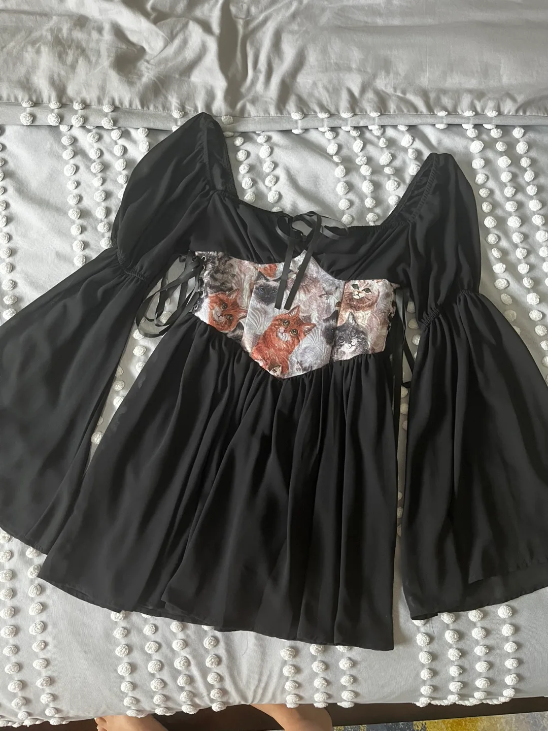 Black Dress with Corset Detail image indicator(2)