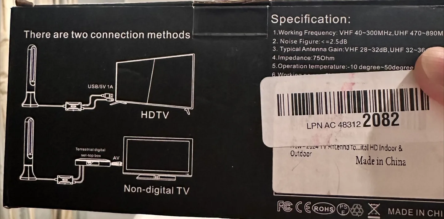 HDTV Antenna - Indoor/Outdoor, 4K Ready image indicator(2)