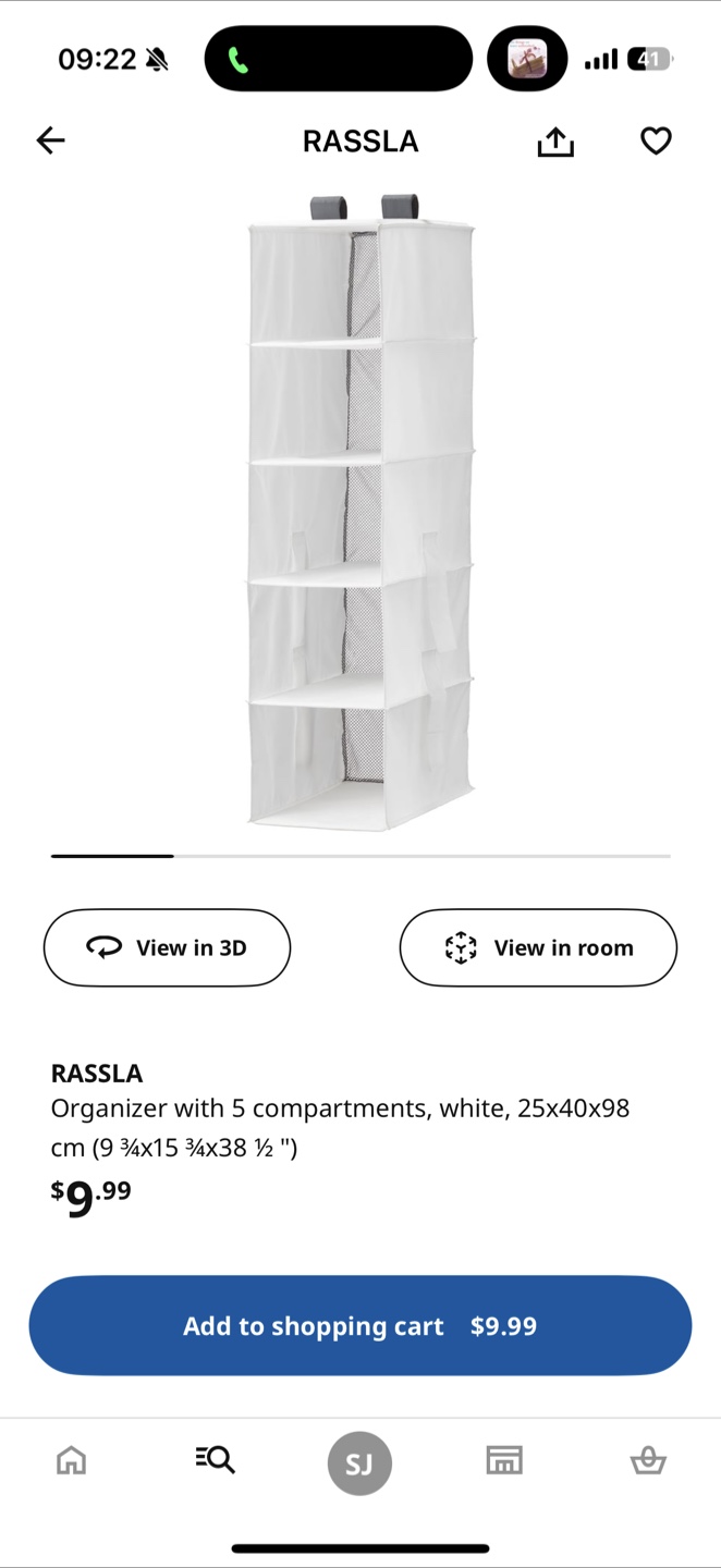 IKEA RASSLA Hanging Organizer - Like New! - photo 2