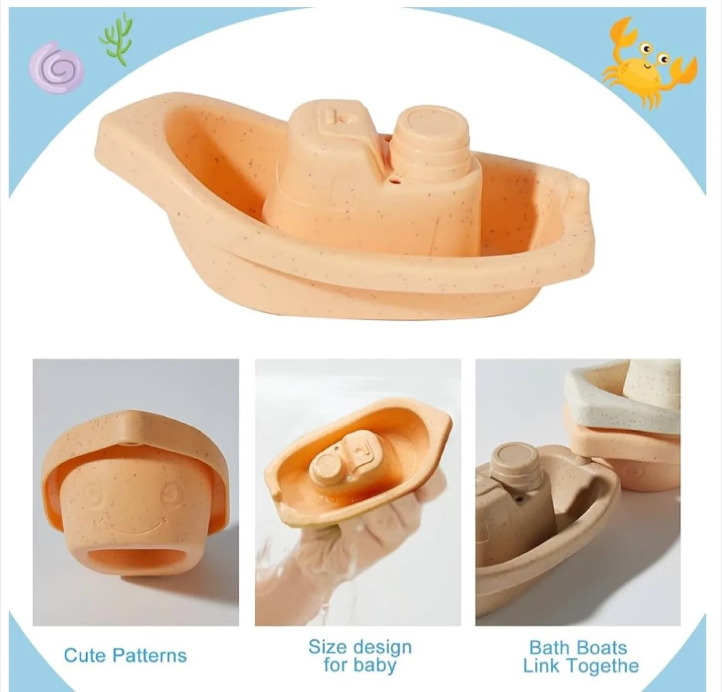 BYKASIST Bath Toys Floating Boats Set - 11 PCS image indicator(2)