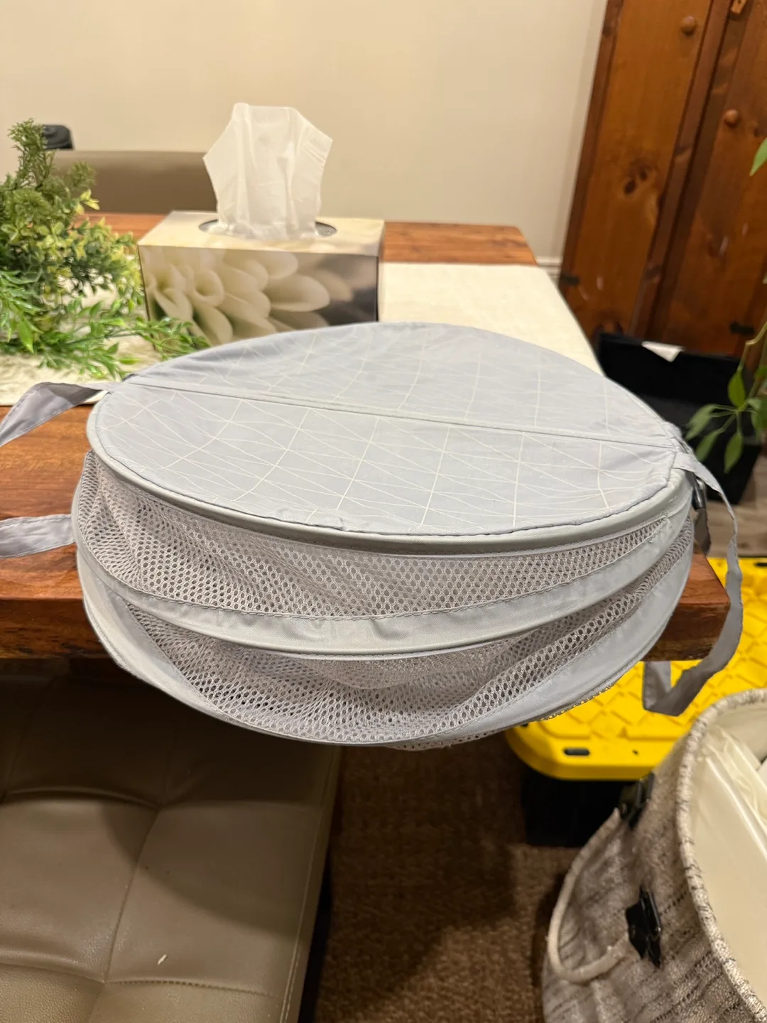 Collapsible Mesh Laundry Hamper - Grey image indicator(2)