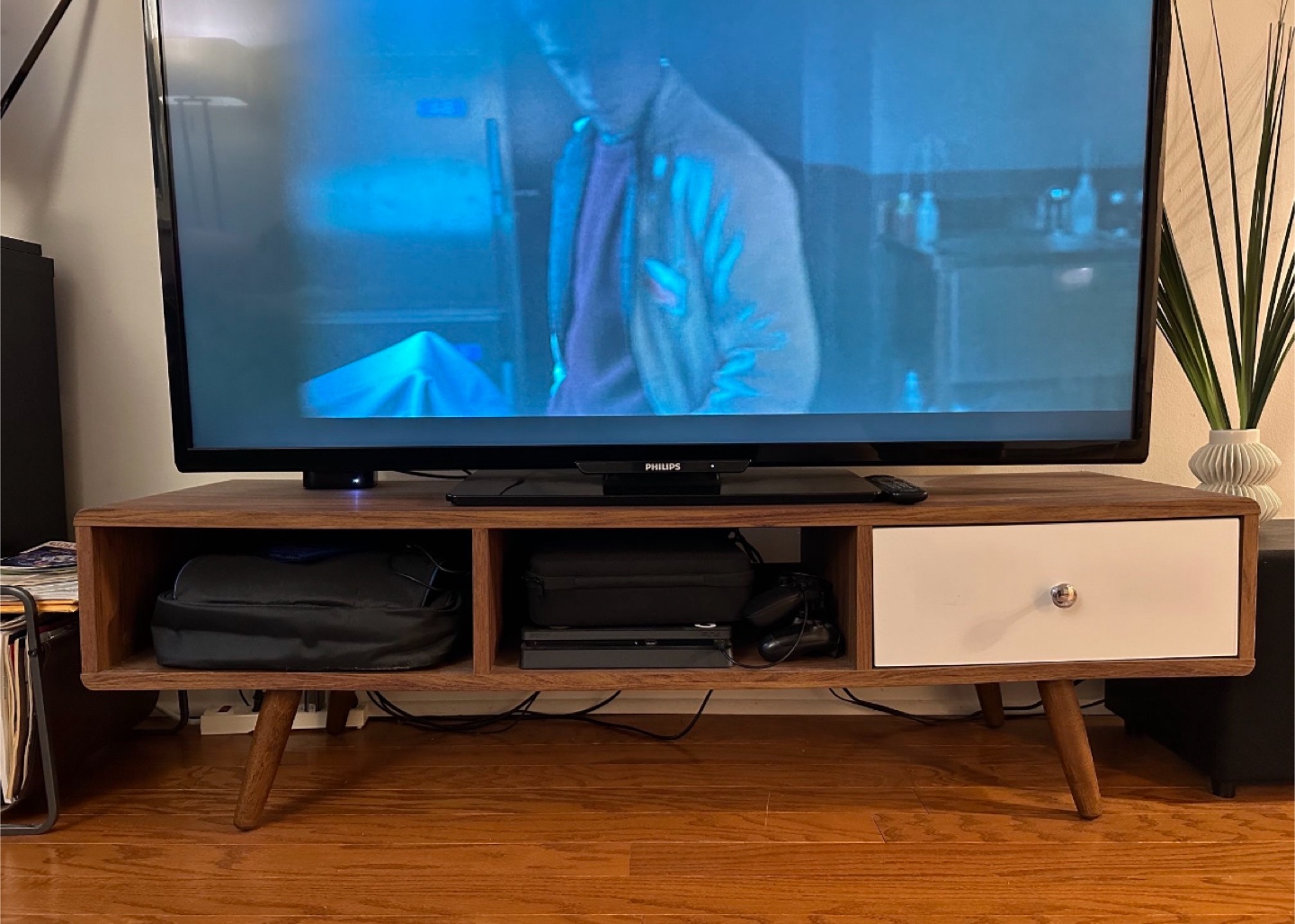 Mid-Century Modern Wood TV Stand