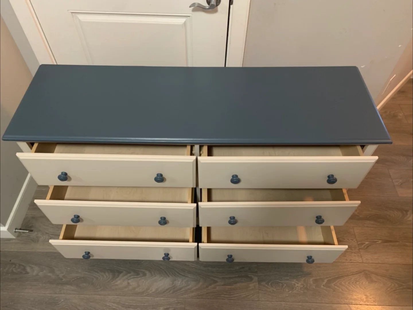 6-Drawer Dresser - Beige & Blue thumbnail