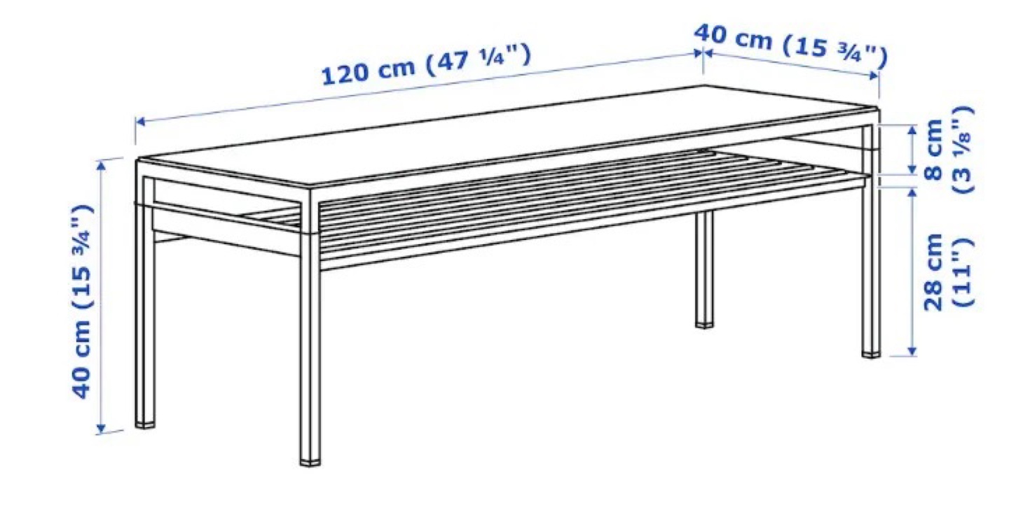 IKEA Vittsjö Black Coffee Table - 47 1/4" - photo 3