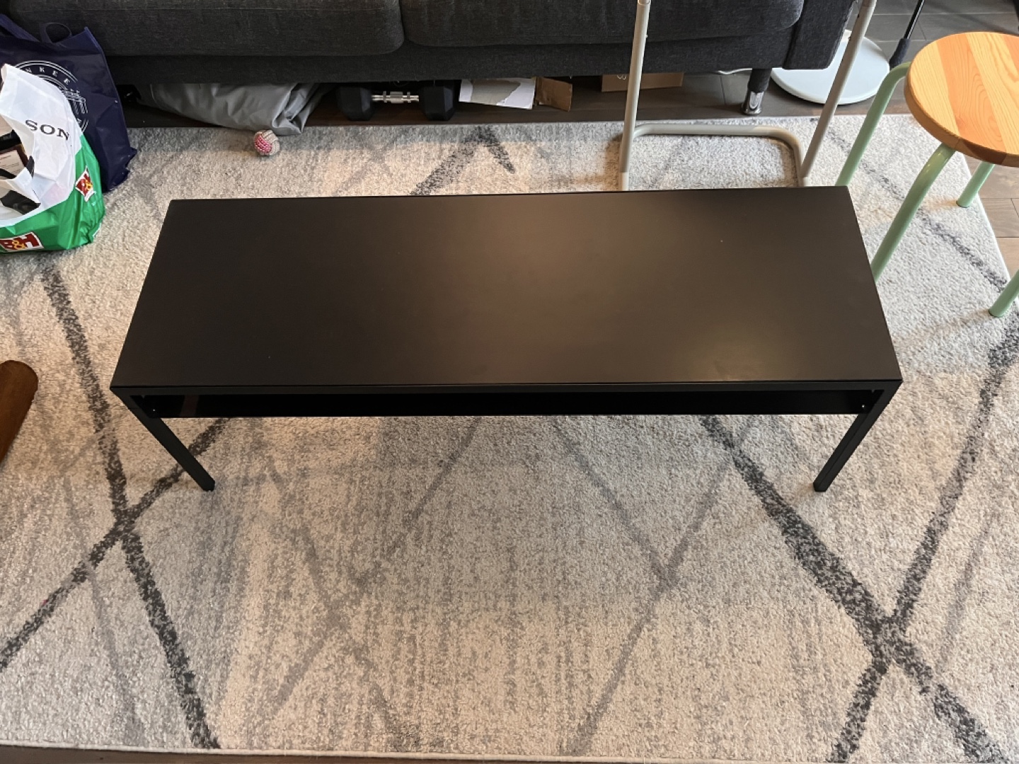 IKEA Vittsjö Black Coffee Table - 47 1/4"