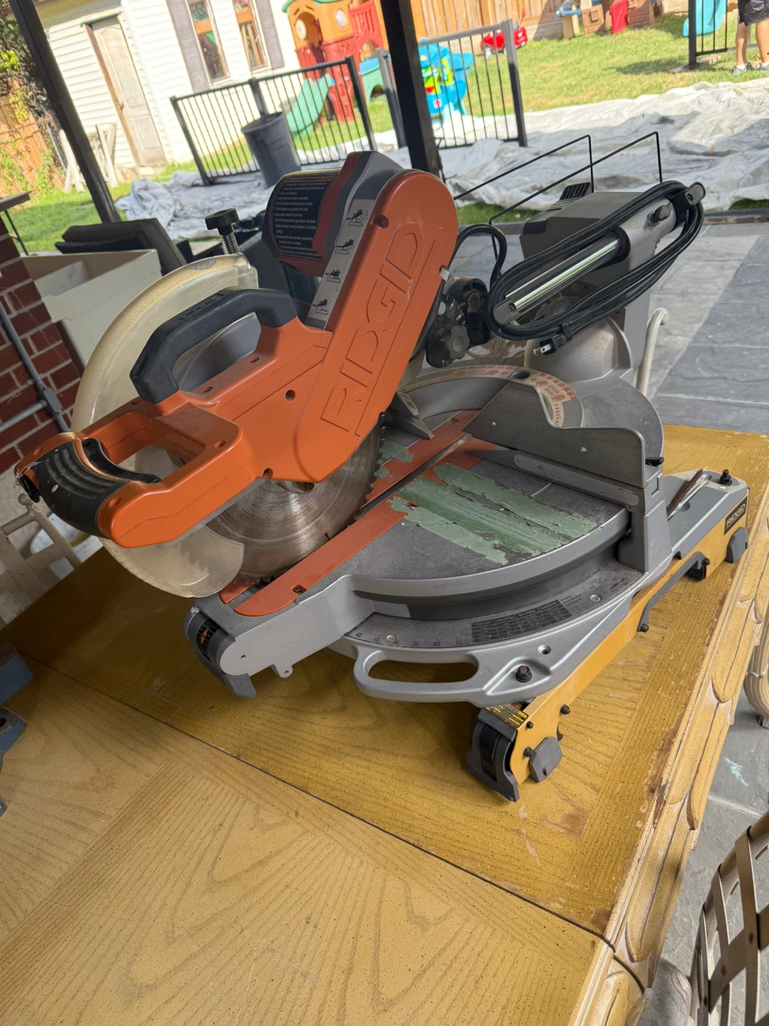Ridgid Miter Saw with Ridgid Stand