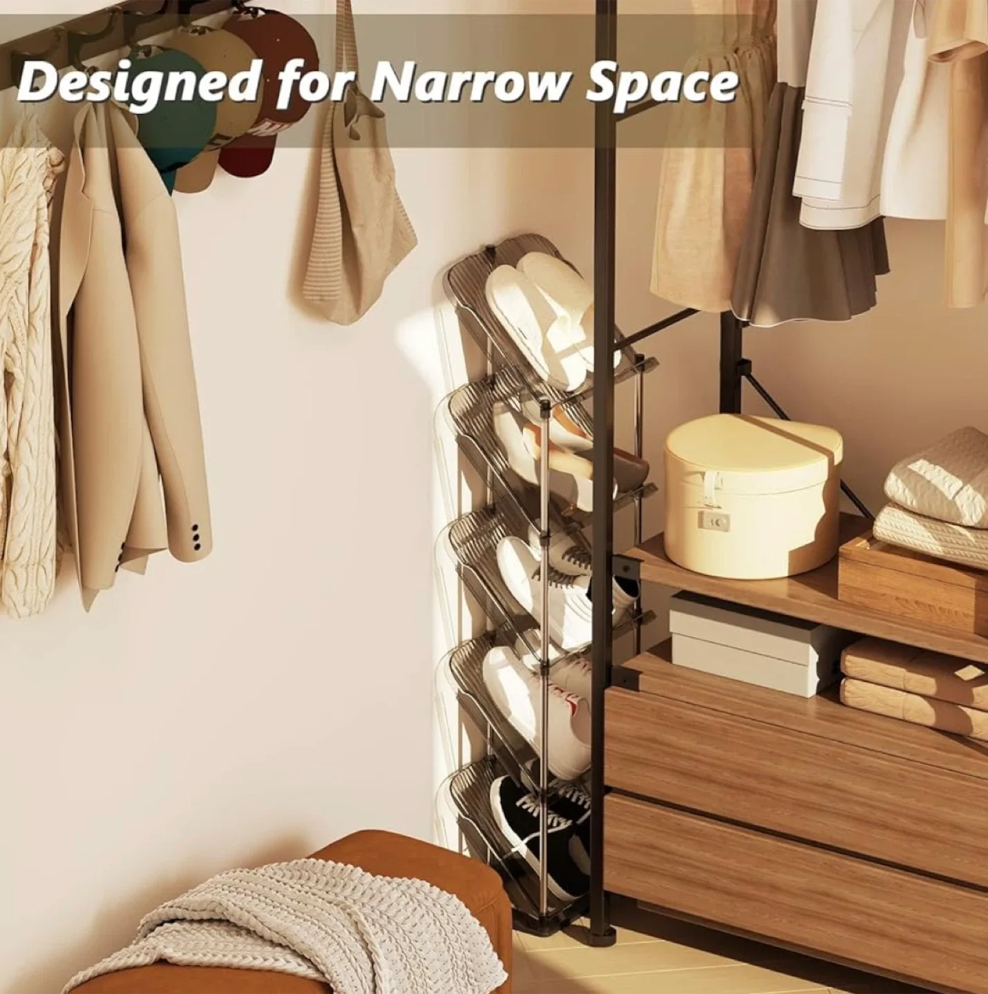 Pack of 2 Innovative Shoe Rack - Space Saving Design image indicator(2)